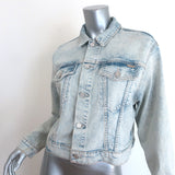 MOTHER The Big Shorty Jean Jacket Saved By The Bell Light Denim Size Large