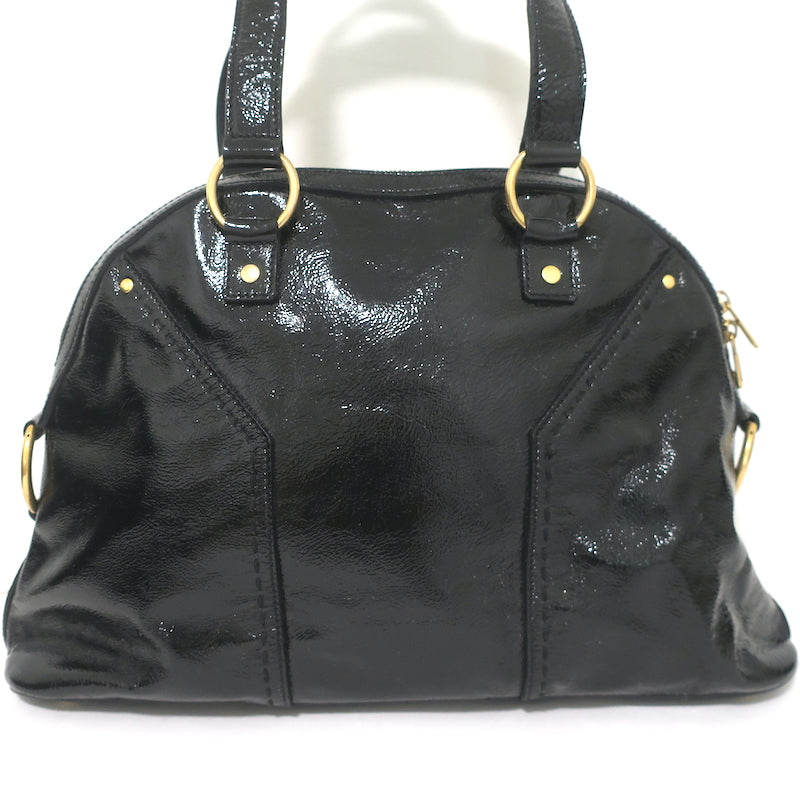 Yves Saint Laurent Muse Bag Black Patent Leather