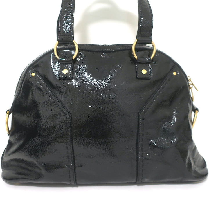 Yves Saint Laurent Muse Bag Black Patent Leather