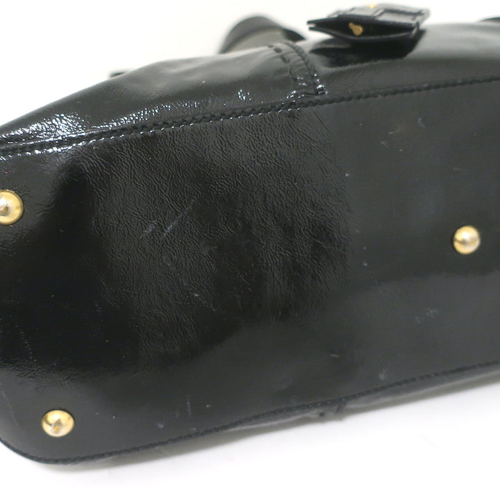 Yves Saint Laurent Muse Bag Black Patent Leather