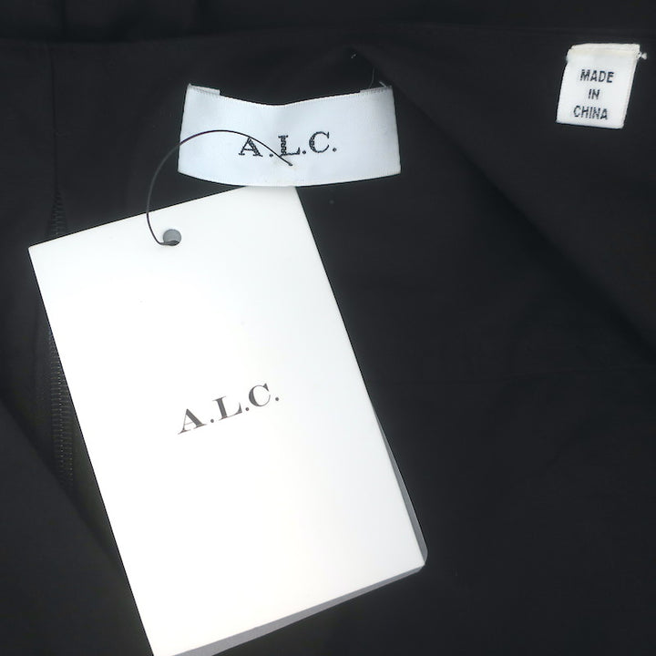 A.L.C. Alexandria Cutout Maxi Dress Black Cotton Poplin Size 4 NEW