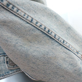 MOTHER The Big Shorty Jean Jacket Saved By The Bell Light Denim Size Large