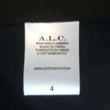 A.L.C. Alexandria Cutout Maxi Dress Black Cotton Poplin Size 4 NEW