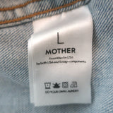 MOTHER The Big Shorty Jean Jacket Saved By The Bell Light Denim Size Large