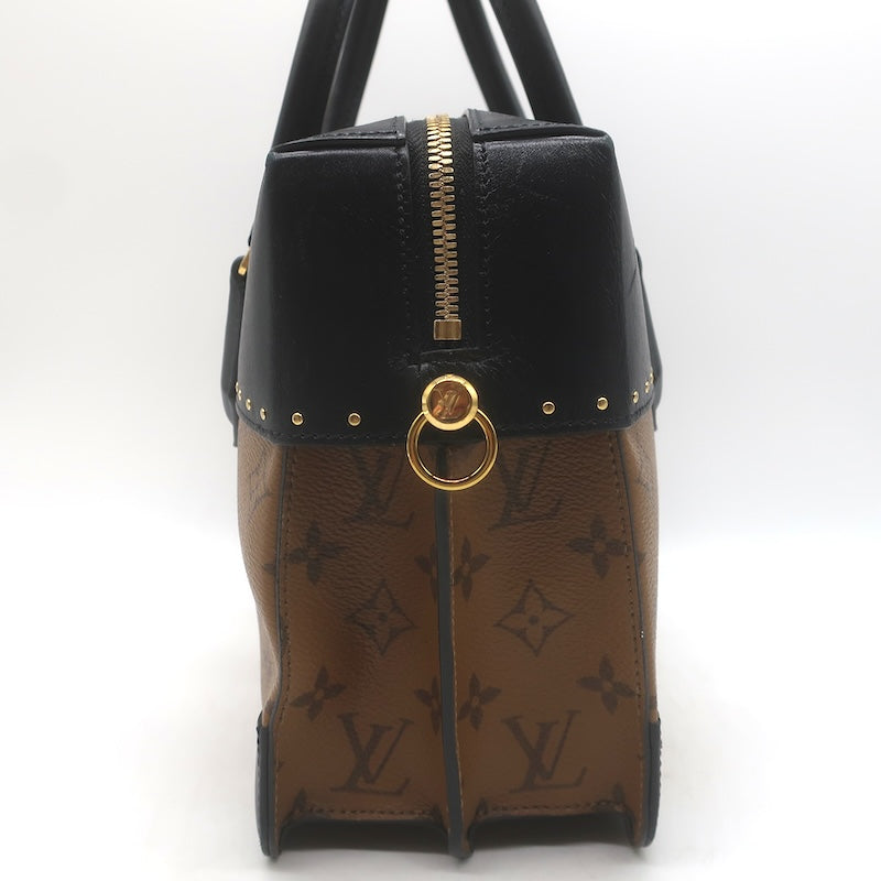 Louis Vuitton City Malle MM Bag Brown/Black Monogram Reverse Canvas