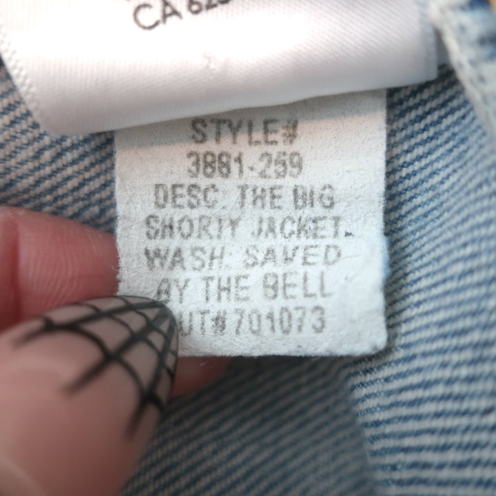MOTHER The Big Shorty Jean Jacket Saved By The Bell Light Denim Size Large