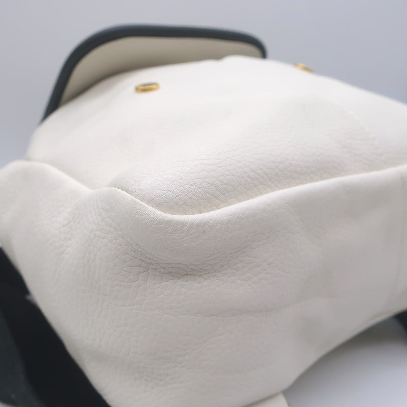 Marni Swing Backpack Small Cream Grained Leather