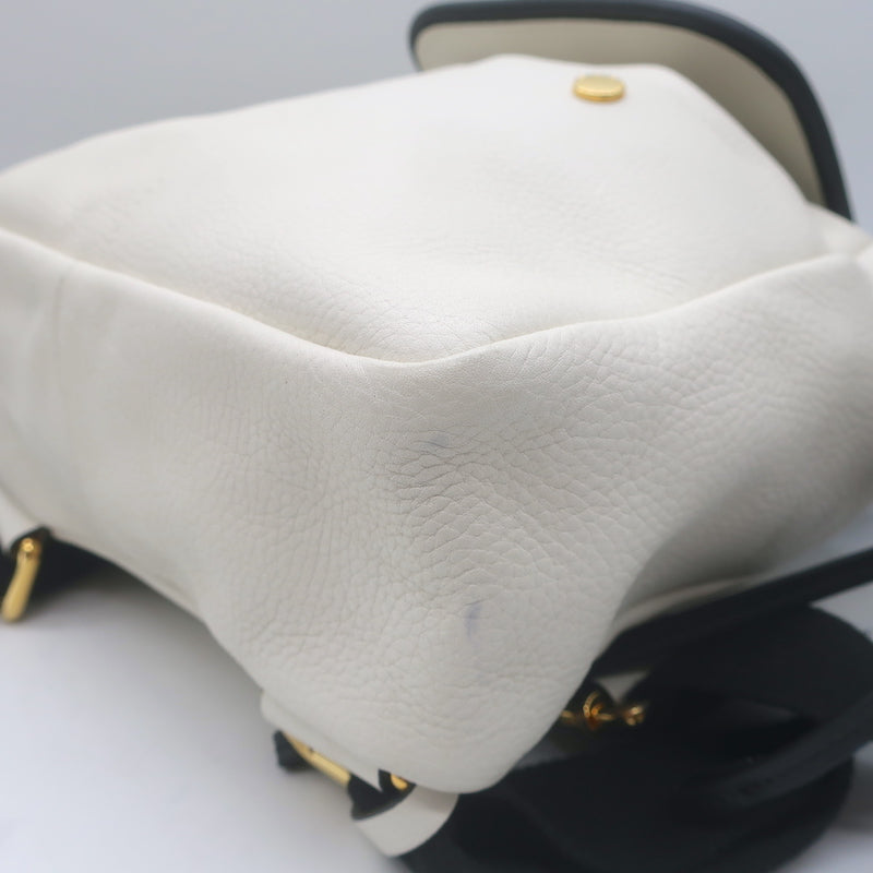 Marni Swing Backpack Small Cream Grained Leather