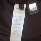 Roberto Cavalli Crystal-Embellished Deep V-Neck Gown Eggplant Jersey Size 40