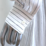 Jonathan Simkhai Belted Maxi Shirt Dress White Striped Linen Size Extra Small
