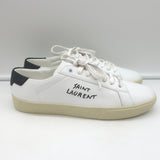 Saint Laurent Court Classic SL/06 Embroidered Low Top Sneakers White Size 38 NEW