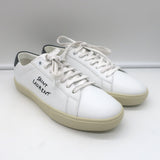 Saint Laurent Court Classic SL/06 Embroidered Low Top Sneakers White Size 38 NEW