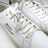 Saint Laurent Court Classic SL/06 Embroidered Low Top Sneakers White Size 38 NEW