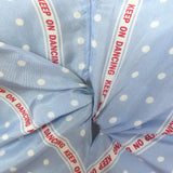 Sandro Chayma Twist-Front Blouse Blue Polka Dot Print Silk Size 1 Tie-Back Top