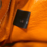 Prada Raffia & Orange Leather Large Shoulder Bag