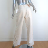 6397 Wide Leg High Rise Jeans Natural Cotton Size 28 NEW