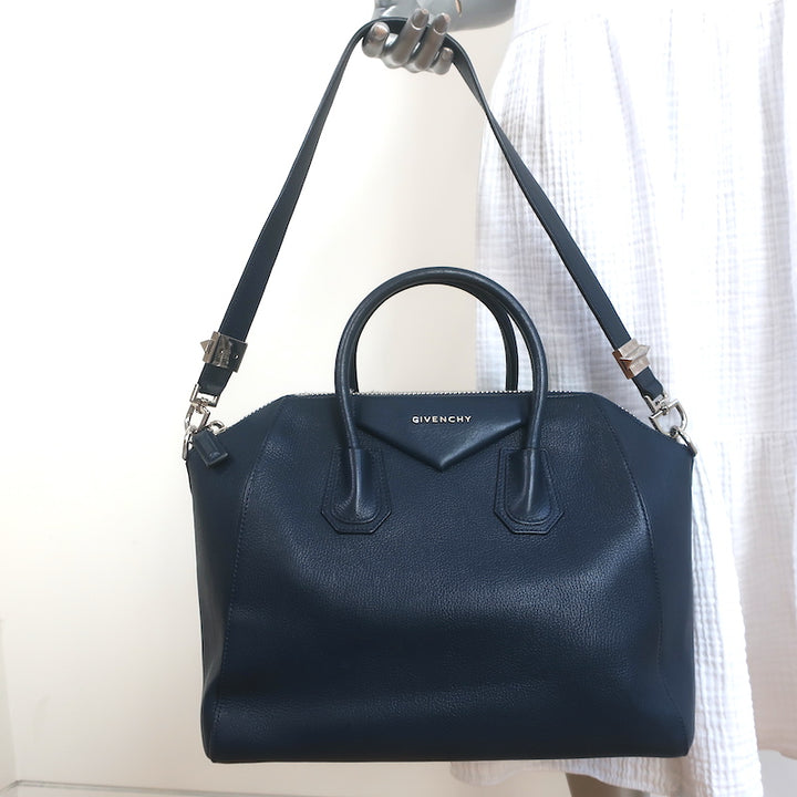 Givenchy Antigona Medium Bag Navy Leather