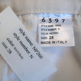 6397 Wide Leg High Rise Jeans Natural Cotton Size 28 NEW