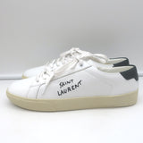 Saint Laurent Court Classic SL/06 Embroidered Low Top Sneakers White Size 38 NEW
