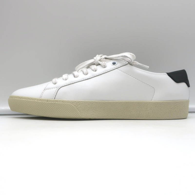 Saint Laurent Court Classic SL/06 Embroidered Low Top Sneakers White Size 38 NEW