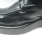 Balenciaga Ceinture Cutout Buckled Biker Boots Black Polished Leather Size 39