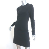 Raey Long Sleeve Jersey Mini Dress Black Stretch Cotton Size UK 10 NEW