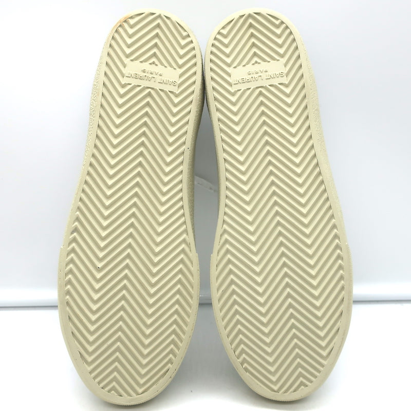 Saint Laurent Court Classic SL/06 Embroidered Low Top Sneakers White Size 38 NEW