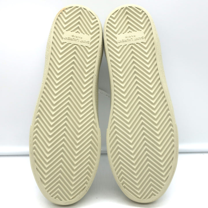 Saint Laurent Court Classic SL/06 Embroidered Low Top Sneakers White Size 38 NEW