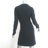 Raey Long Sleeve Jersey Mini Dress Black Stretch Cotton Size UK 10 NEW