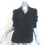FRAME Gillian Puff Sleeve Blouse Black Silk Size Small Button Down Top