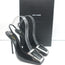 Saint Laurent Pablo Buckle Slingback Pumps Black Patent Leather Size 38.5 NEW