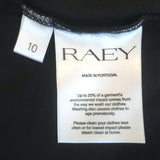 Raey Long Sleeve Jersey Mini Dress Black Stretch Cotton Size UK 10 NEW