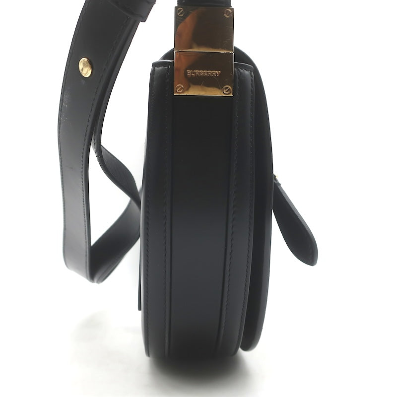 Burberry Olympia Medium Shoulder Bag Black Leather Crossbody