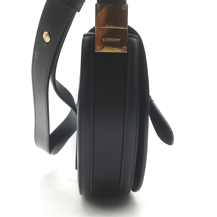 Burberry Olympia Medium Shoulder Bag Black Leather Crossbody