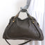 Chloe Large Paraty Shoulder Bag Dark Brown Leather