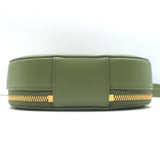 Christian Dior CD Signature Oval Camera Bag Green Leather Small Crossbody NEW