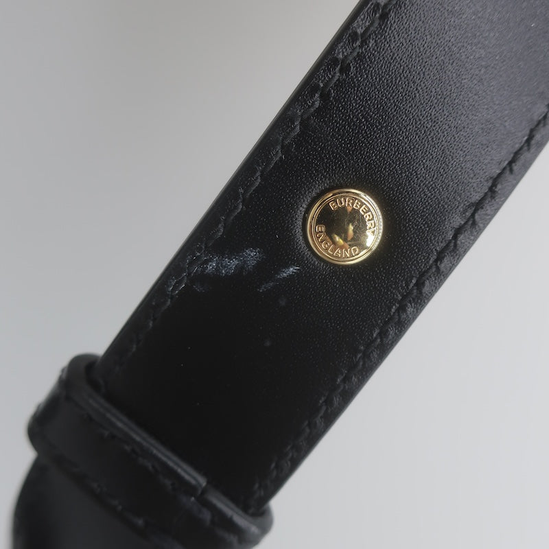 Burberry Olympia Medium Shoulder Bag Black Leather Crossbody