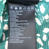 Ba&sh Erika Twist-Front Mini Dress Green Printed Satin Crepe Size Large