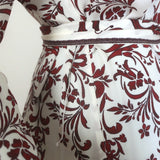 Alice + Olivia Chassidy Maxi Shirt Dress Cream/Red Floral Print Size Small