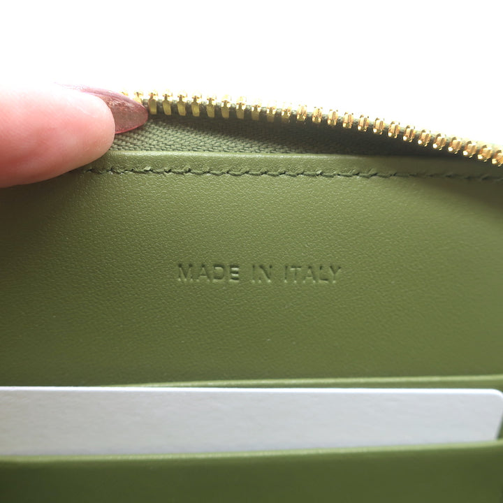 Christian Dior CD Signature Oval Camera Bag Green Leather Small Crossbody NEW