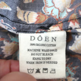 Doen Long Sleeve Maxi Dress Marron Floral Print Cotton Size Medium