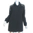 Derek Lam Coat Black Leather-Paneled Wool Size US 2