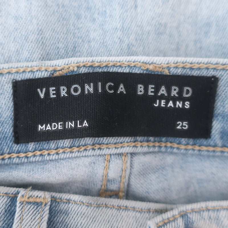 Veronica Beard Sheridan Bell Bottom Jeans Sky Blue Stretch Denim Size 25