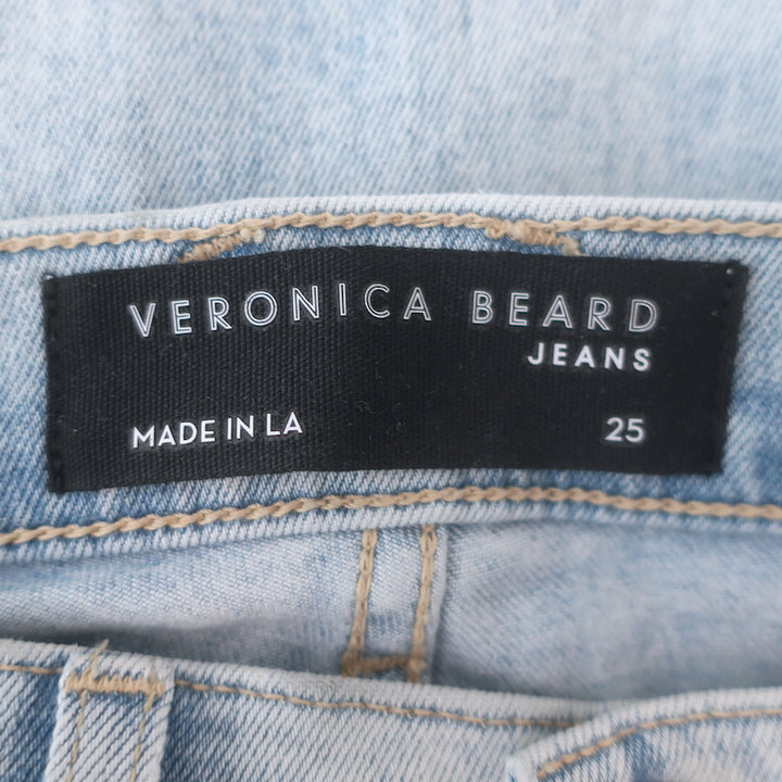 Veronica Beard Sheridan Bell Bottom Jeans Sky Blue Stretch Denim Size 25