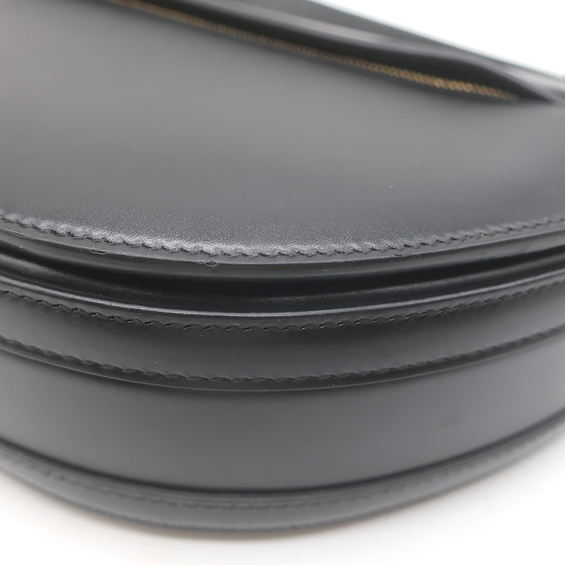 Burberry Olympia Medium Shoulder Bag Black Leather Crossbody