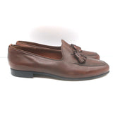 Paul Stuart Tassel Loafers Brown Leather Size 11