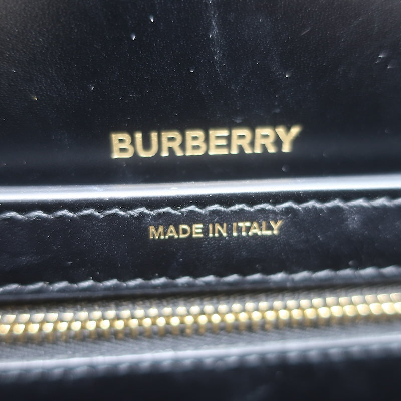 Burberry Olympia Medium Shoulder Bag Black Leather Crossbody