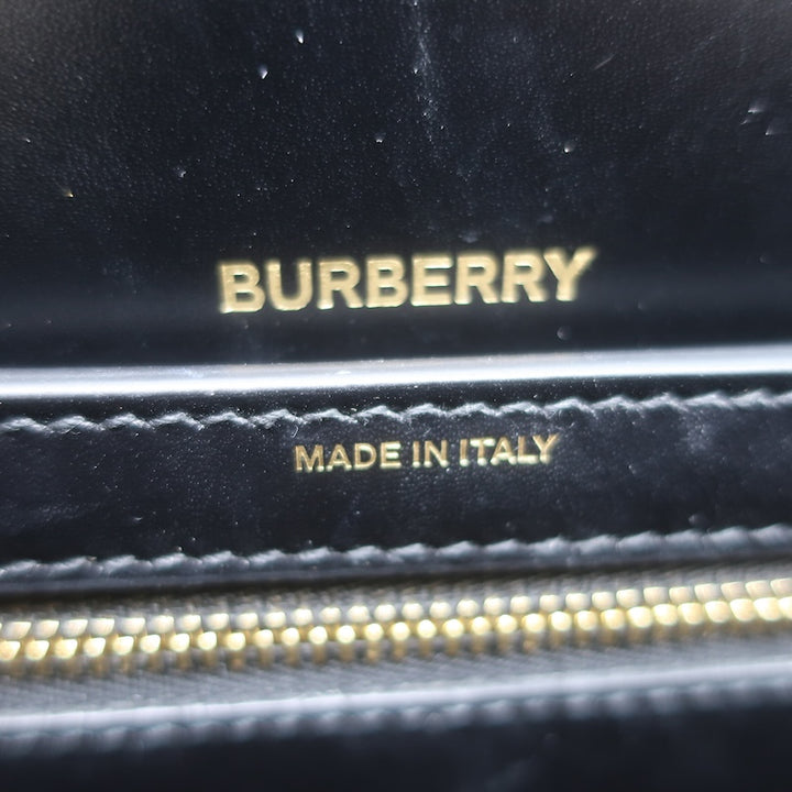Burberry Olympia Medium Shoulder Bag Black Leather Crossbody