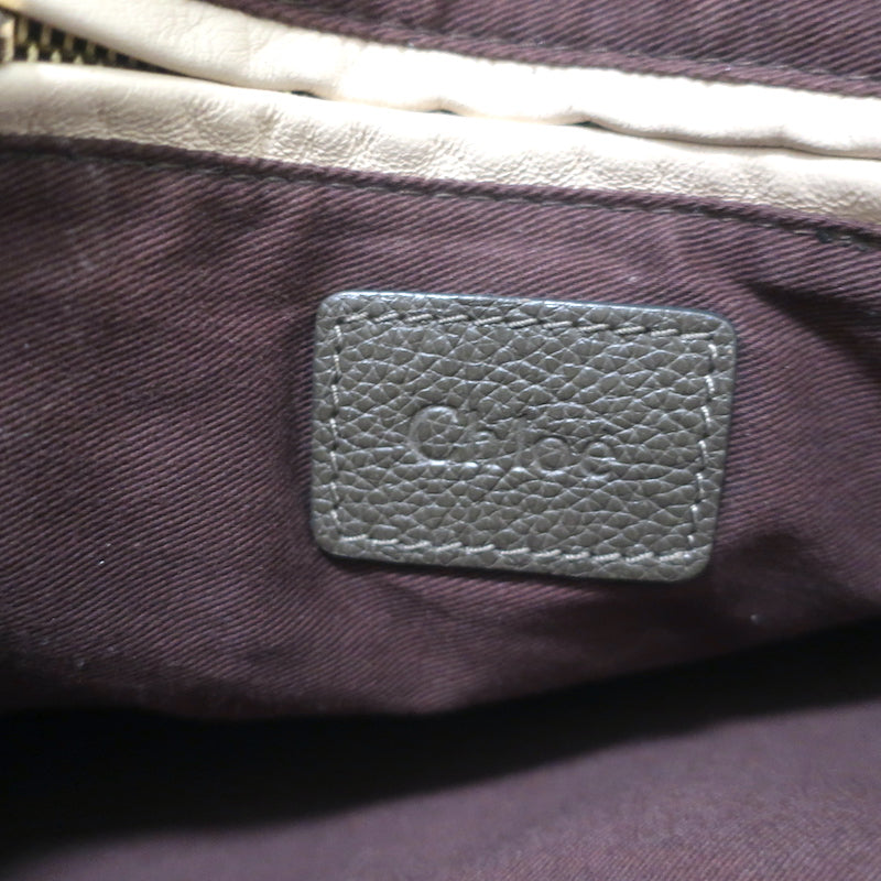 Chloe Large Paraty Shoulder Bag Dark Brown Leather