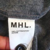 Margaret Howell MHL Patch Pocket Shirt Chambray Size Medium Long Sleeve Top